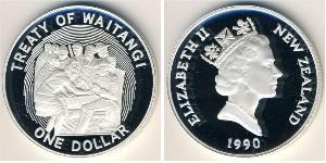 1 Dollar New Zealand Silver 