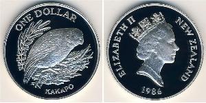 1 Dollar New Zealand Silver 