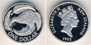 1 Dollar New Zealand Silver 