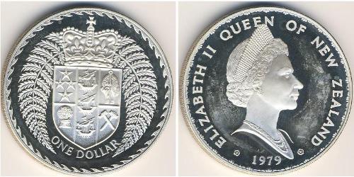 1 Dollar New Zealand Silver 