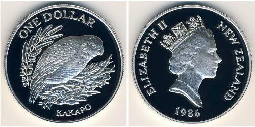 1 Dollar New Zealand Silver 