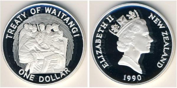 1 Dollar New Zealand Silver 
