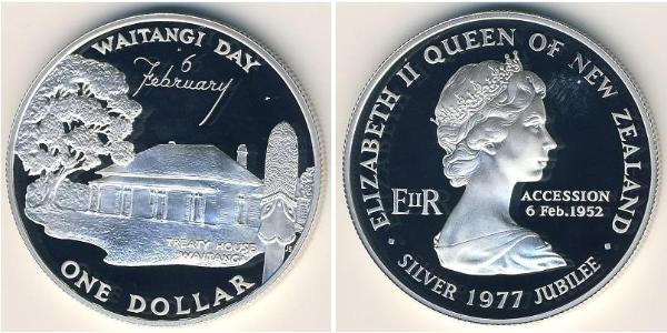 1 Dollar New Zealand Silver Elizabeth II (1926-2022)