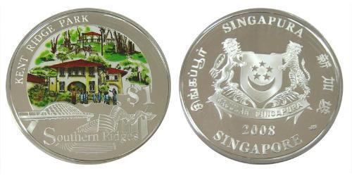 1 Dollar Singapore Silver 