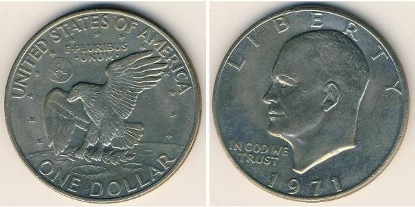 1 Dollar USA (1776 - ) Silver Dwight David Eisenhower (1890-1969)