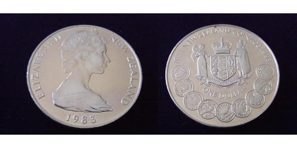 1 Dollar 新西兰  伊丽莎白二世 (1926-2022)
