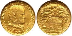 1 Dollar 美利堅合眾國 (1776 - ) 金 Ulysses S. Grant (1822-1885)