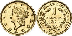 1 Dollar 美利堅合眾國 (1776 - ) 金 