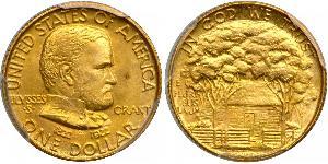 1 Dollar 美利堅合眾國 (1776 - ) 金 Ulysses S. Grant (1822-1885)