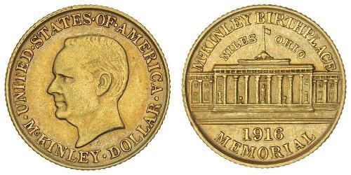 1 Dollar 美利堅合眾國 (1776 - ) 金 William McKinley, Jr. (1843 - 1901)