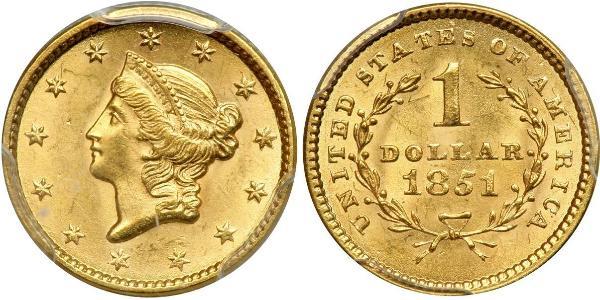 1 Dollar 美利堅合眾國 (1776 - ) 金 