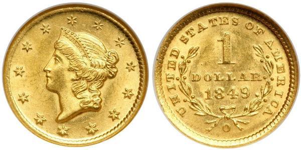 1 Dollar 美利堅合眾國 (1776 - ) 金 