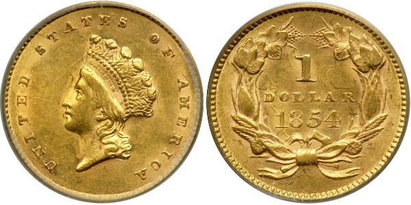 1 Dollar 美利堅合眾國 (1776 - ) 金 