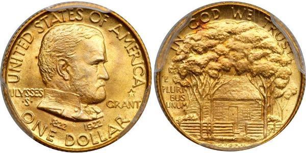 1 Dollar 美利堅合眾國 (1776 - ) 金 Ulysses S. Grant (1822-1885)