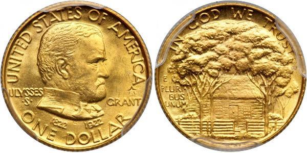 1 Dollar 美利堅合眾國 (1776 - ) 金 Ulysses S. Grant (1822-1885)