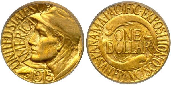 1 Dollar 美利堅合眾國 (1776 - ) 金 