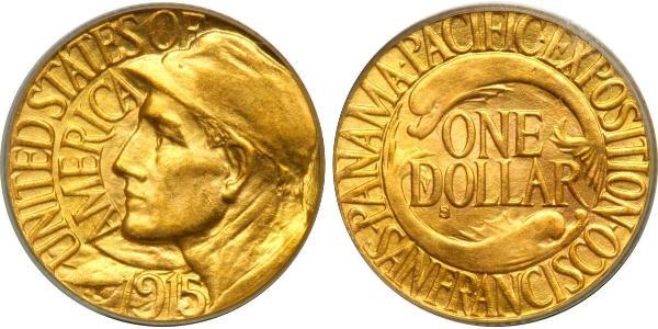 1 Dollar 美利堅合眾國 (1776 - ) 金 