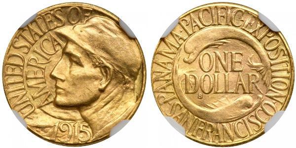 1 Dollar 美利堅合眾國 (1776 - ) 金 