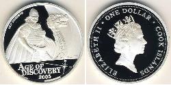 1 Dollar Cook Islands 銀 伊丽莎白二世 (1926-2022)
