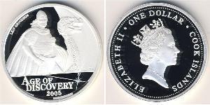 1 Dollar Cook Islands 銀 伊丽莎白二世 (1926-2022)