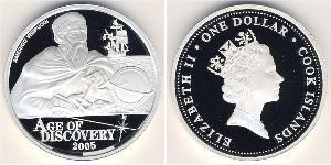 1 Dollar Cook Islands 銀 