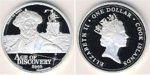 1 Dollar Cook Islands 銀 