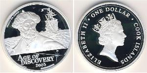 1 Dollar Cook Islands 銀 