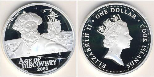 1 Dollar Cook Islands 銀 