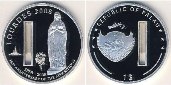 1 Dollar Palau 銀 