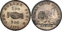 1 Dollar Sierra Leone 銀 
