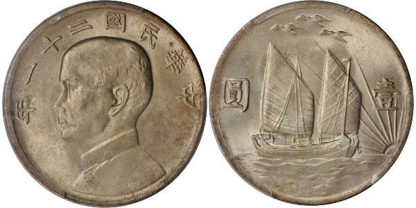 1 Dollar 中华人民共和国 銀 