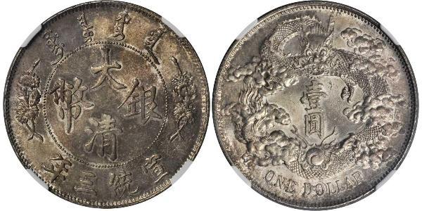1 Dollar 中华人民共和国 銀 