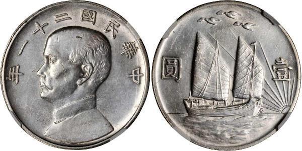 1 Dollar 中华人民共和国 銀 