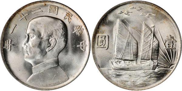 1 Dollar 中华人民共和国 銀 