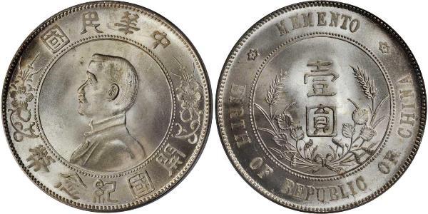 1 Dollar 中华人民共和国 銀 
