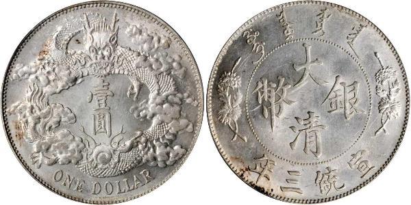 1 Dollar 中华人民共和国 銀 