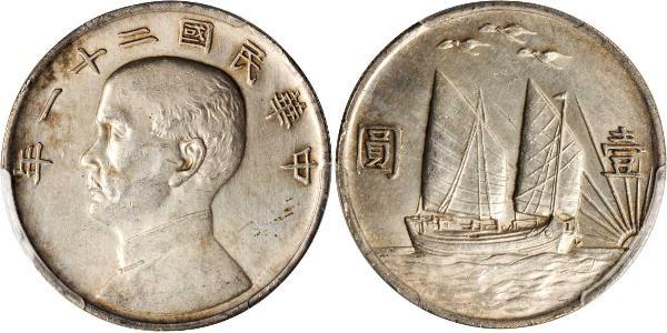 1 Dollar 中华人民共和国 銀 