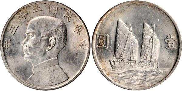 1 Dollar 中华人民共和国 銀 