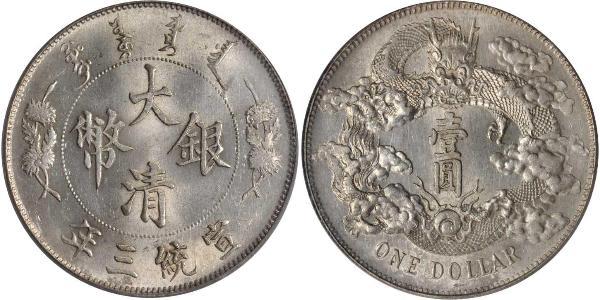 1 Dollar 中华人民共和国 銀 
