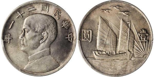 1 Dollar 中华人民共和国 銀 