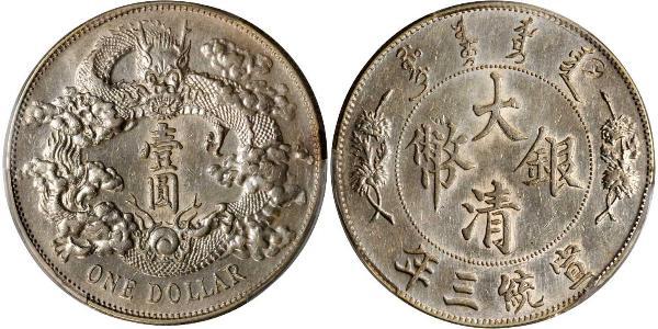 1 Dollar 中华人民共和国 銀 