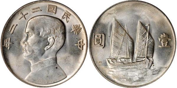 1 Dollar 中华人民共和国 銀 