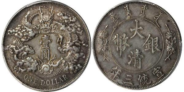 1 Dollar 中华人民共和国 銀 