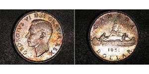 1 Dollar 加拿大 銀 乔治六世 (1895-1952)