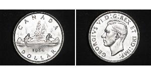 1 Dollar 加拿大 銀 乔治六世 (1895-1952)