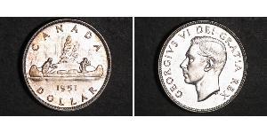 1 Dollar 加拿大 銀 乔治六世 (1895-1952)