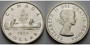 1 Dollar 加拿大 銀 伊丽莎白二世 (1926-2022)