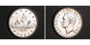 1 Dollar 加拿大 銀 乔治六世 (1895-1952)