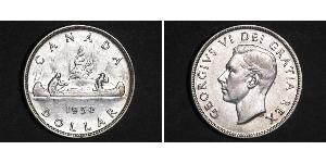1 Dollar 加拿大 銀 乔治六世 (1895-1952)