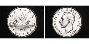 1 Dollar 加拿大 銀 乔治六世 (1895-1952)